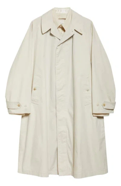 Maison Margiela Layered Gabardine Trench Coat In Ivory