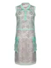 Maison Margiela Minikleid Im Layering-look In Green