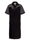Maison Margiela Layered Pleated Midi Dress In Black