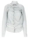 Maison Margiela Layered Shirt With Chest Pocket And Peplum Hem