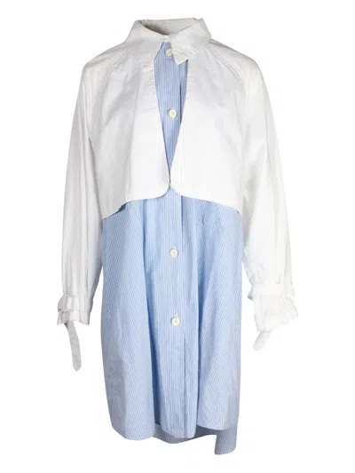 Pre-owned Maison Margiela Layered Shirt Dress In Blue