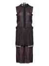 Maison Margiela Layered Sleeveless Dress In Purple