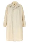 Maison Margiela Cotton Trench Coat With Point Collar And Side Pockets In Multi