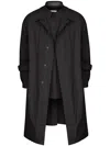 Maison Margiela Layered Trench Coat In 900 Black