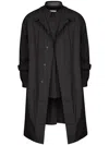 Maison Margiela Layered Trench Coat In 900 Black