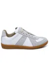 Maison Margiela Replica Sneakers In White Suede And Leather In White