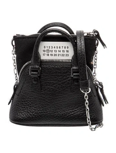 Pre-owned Maison Margiela Leather 5ac Baby In Black