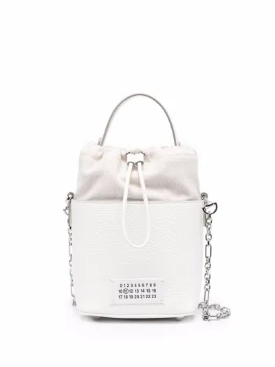 Maison Margiela Women's Leather 5ac Bucket Bag In White