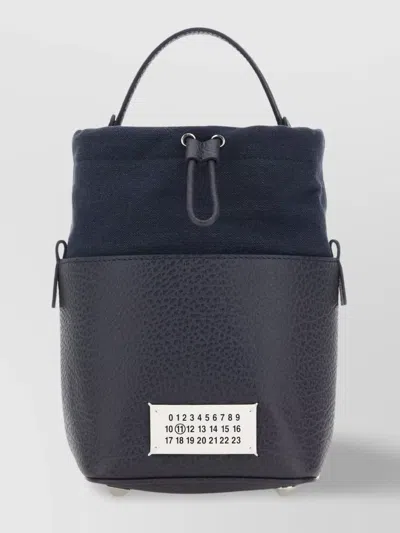 Maison Margiela Leather And Canvas Mini 5ac Bucket Bag