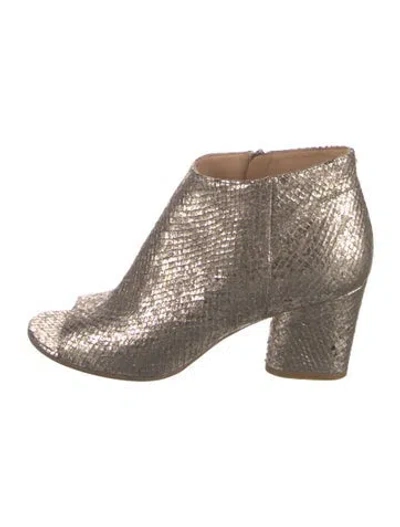 Pre-owned Maison Margiela Leather Animal Print Boots