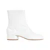 Maison Margiela Woman Ankle Boots White Size 8 Soft Leather In White