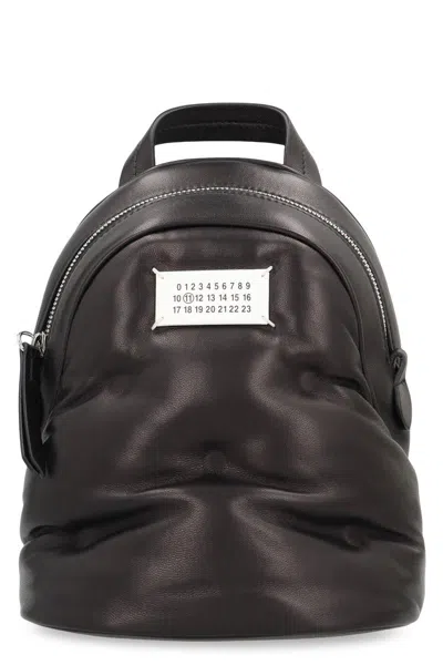 Maison Margiela Leather Backpack Glam Slam In Black