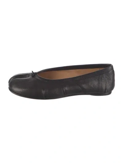 Pre-owned Maison Margiela Leather Ballet Flats In Black