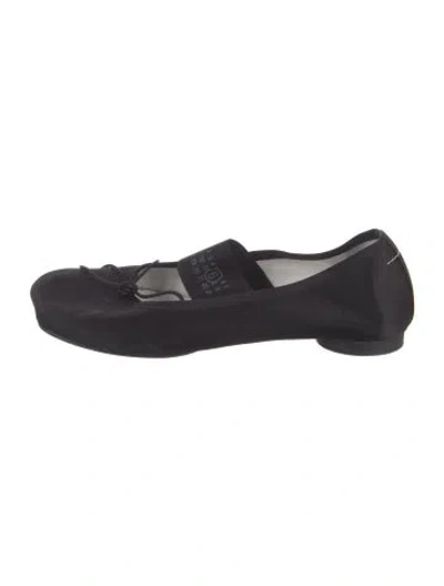 Pre-owned Maison Margiela Leather Ballet Flats In Black