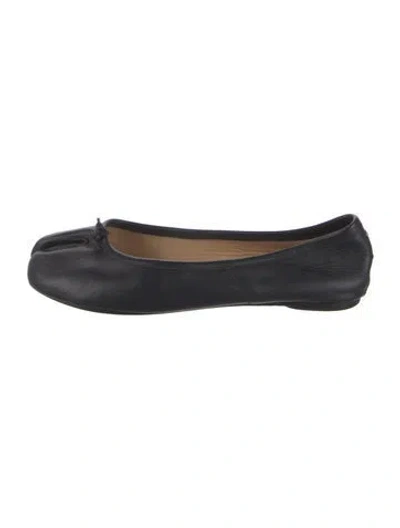 Pre-owned Maison Margiela Leather Ballet Flats In Blue