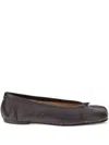 Maison Margiela Leather Ballet Flats In Brown