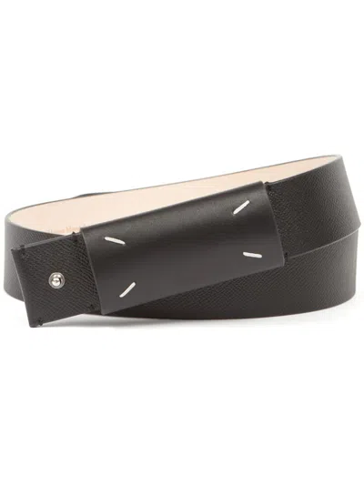 Maison Margiela Leather Belt In 黑色