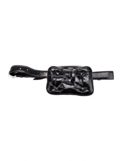 Pre-owned Maison Margiela Leather Belt Bag In Black