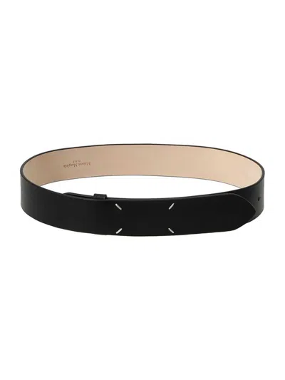 Maison Margiela Leather Belt In Black