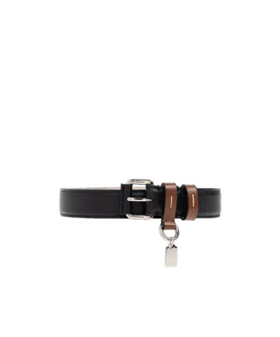 Maison Margiela Leather Belt In Black