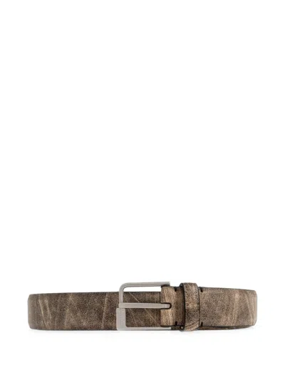 Maison Margiela Leather Belt In Brown