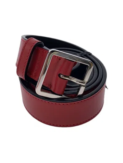 Pre-owned Maison Margiela Leather Belt In Red
