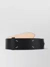 MAISON MARGIELA LEATHER BELT WITH METALLIC ACCENTS AND PUNCHED HOLES