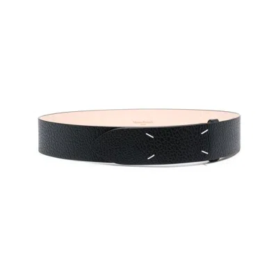 Maison Margiela Leather Belt In Black