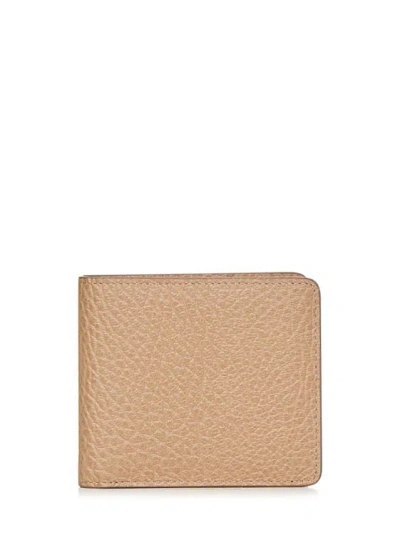 Maison Margiela Leather Bifold Card Holder In Brown