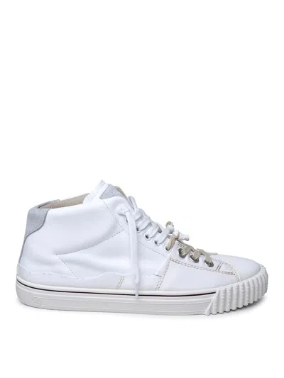 Maison Margiela Leather Blend Sneakers In White