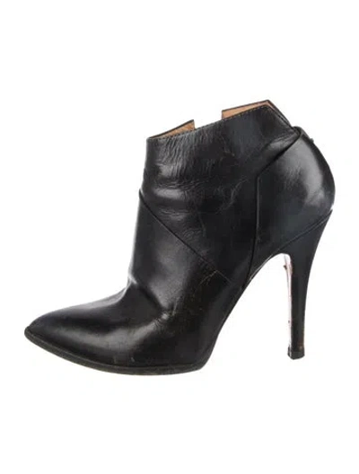 Pre-owned Maison Margiela Leather Boots In Black