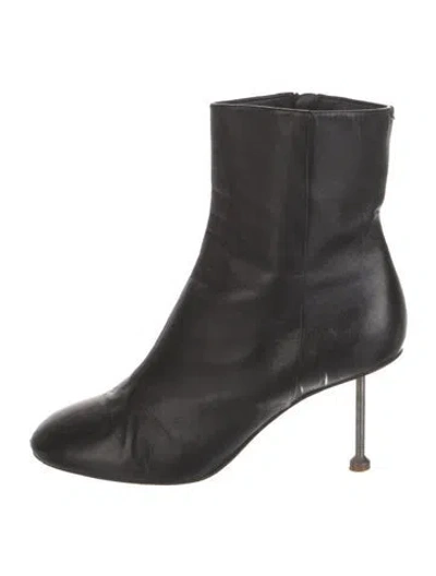 Pre-owned Maison Margiela Leather Boots In Black