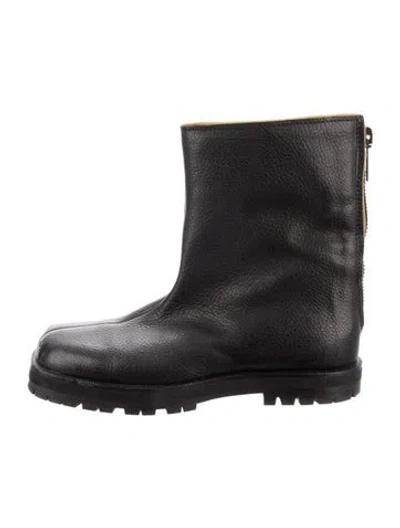 Pre-owned Maison Margiela Leather Boots In Black