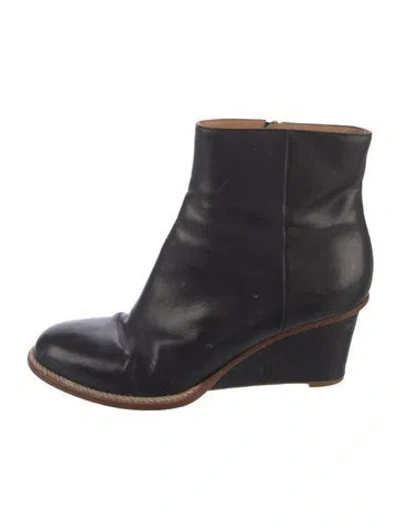 Pre-owned Maison Margiela Leather Boots In Black