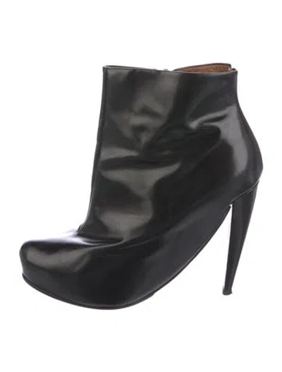 Pre-owned Maison Margiela Leather Boots In Black