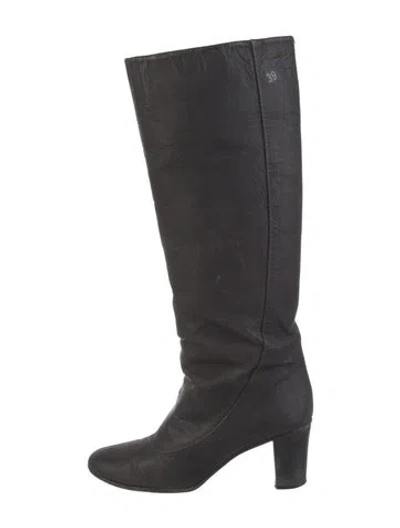 Pre-owned Maison Margiela Leather Boots In Black