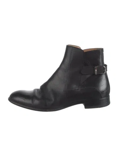 Pre-owned Maison Margiela Leather Boots In Black