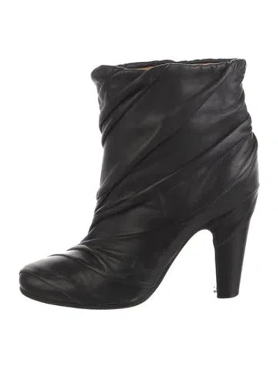 Pre-owned Maison Margiela Leather Boots In Black