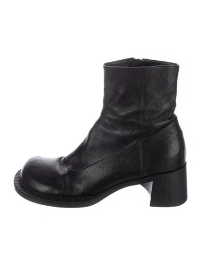 Pre-owned Maison Margiela Leather Boots In Black