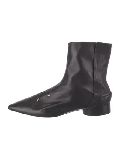 Pre-owned Maison Margiela Leather Boots In Black