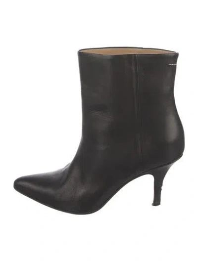 Pre-owned Maison Margiela Leather Boots In Black