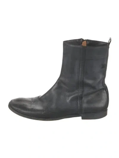 Pre-owned Maison Margiela Leather Boots In Blue