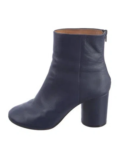 Pre-owned Maison Margiela Leather Boots In Blue