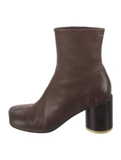 Pre-owned Maison Margiela Leather Boots In Brown