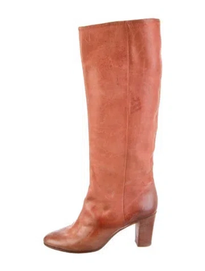 Pre-owned Maison Margiela Leather Boots In Brown