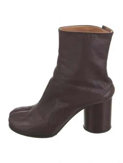 Pre-owned Maison Margiela Leather Boots In Brown