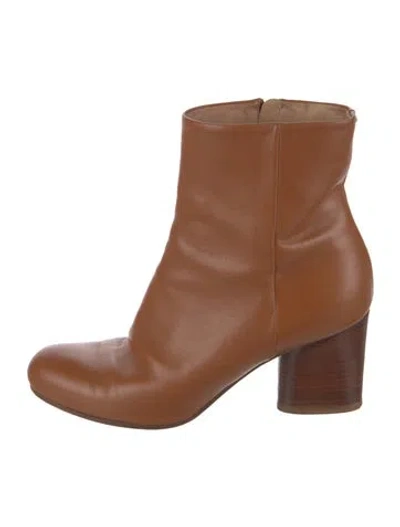 Pre-owned Maison Margiela Leather Boots In Brown