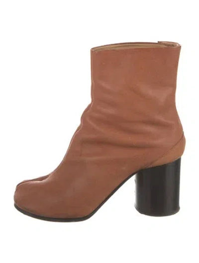 Pre-owned Maison Margiela Leather Boots In Brown