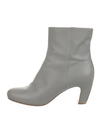 Pre-owned Maison Margiela Leather Boots In Gray