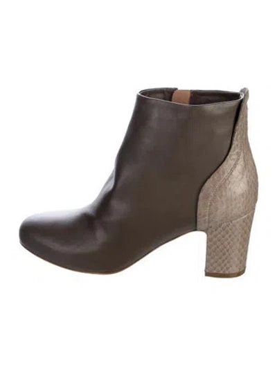 Pre-owned Maison Margiela Leather Boots In Green